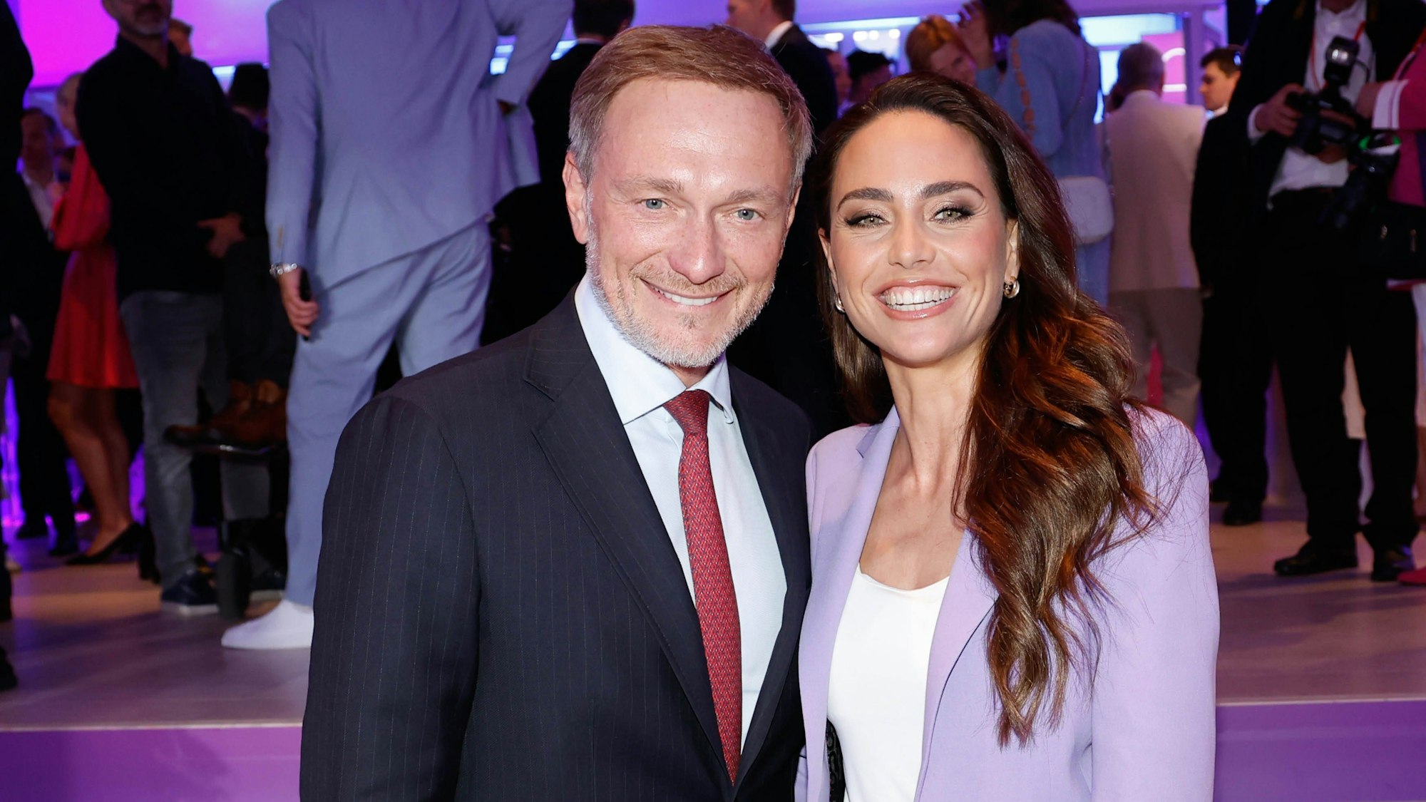 Christian Lindner und Franca Lehfeldt bei der Bertelsmann Sommerparty in der Bertelsmann Repräsentanz Berlin.