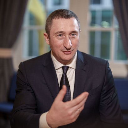 Berlin: Oleksij Tschernyschow, stellvertretender ukrainischer Ministerpräsident, aufgenommen bei einem Interview mit der dpa Deutsche Presse-Agentur.