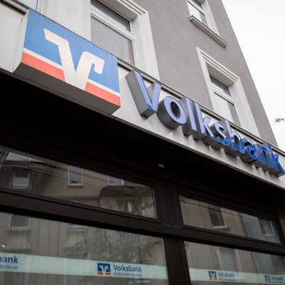 Eine Filiale der Volksbank.