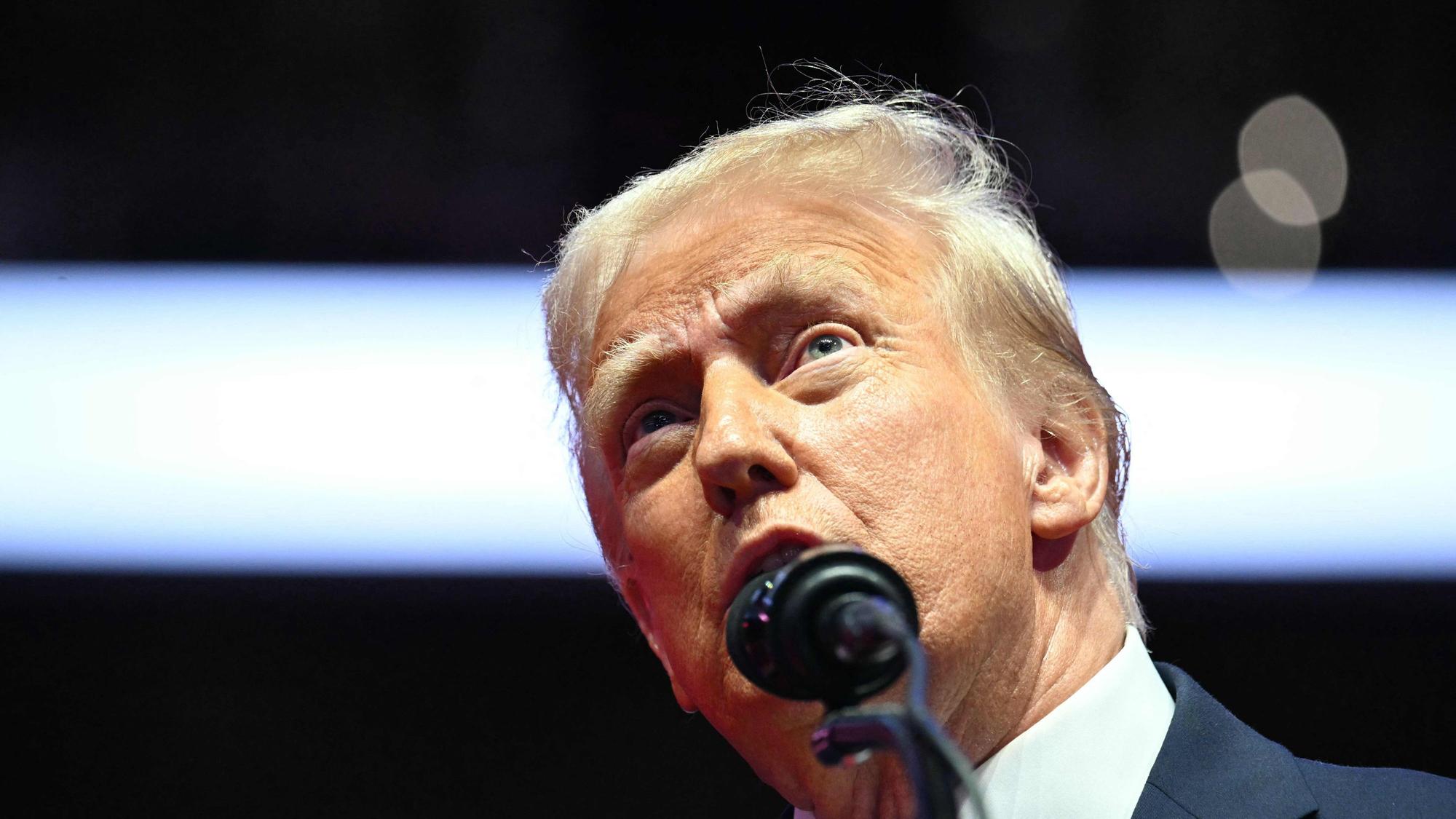 Donald Trump bei seinem Auftritt in Washington am Sonntag.