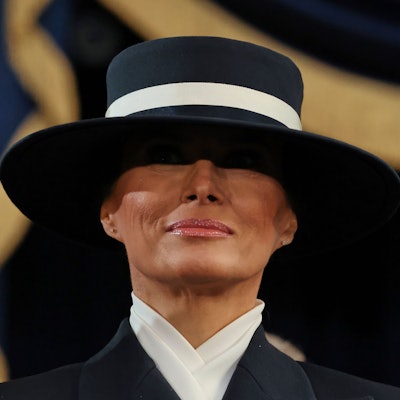 Melania Trump steht während der 60. Amtseinführung des Präsidenten in der Rotunde des US-Kapitols in Washington.