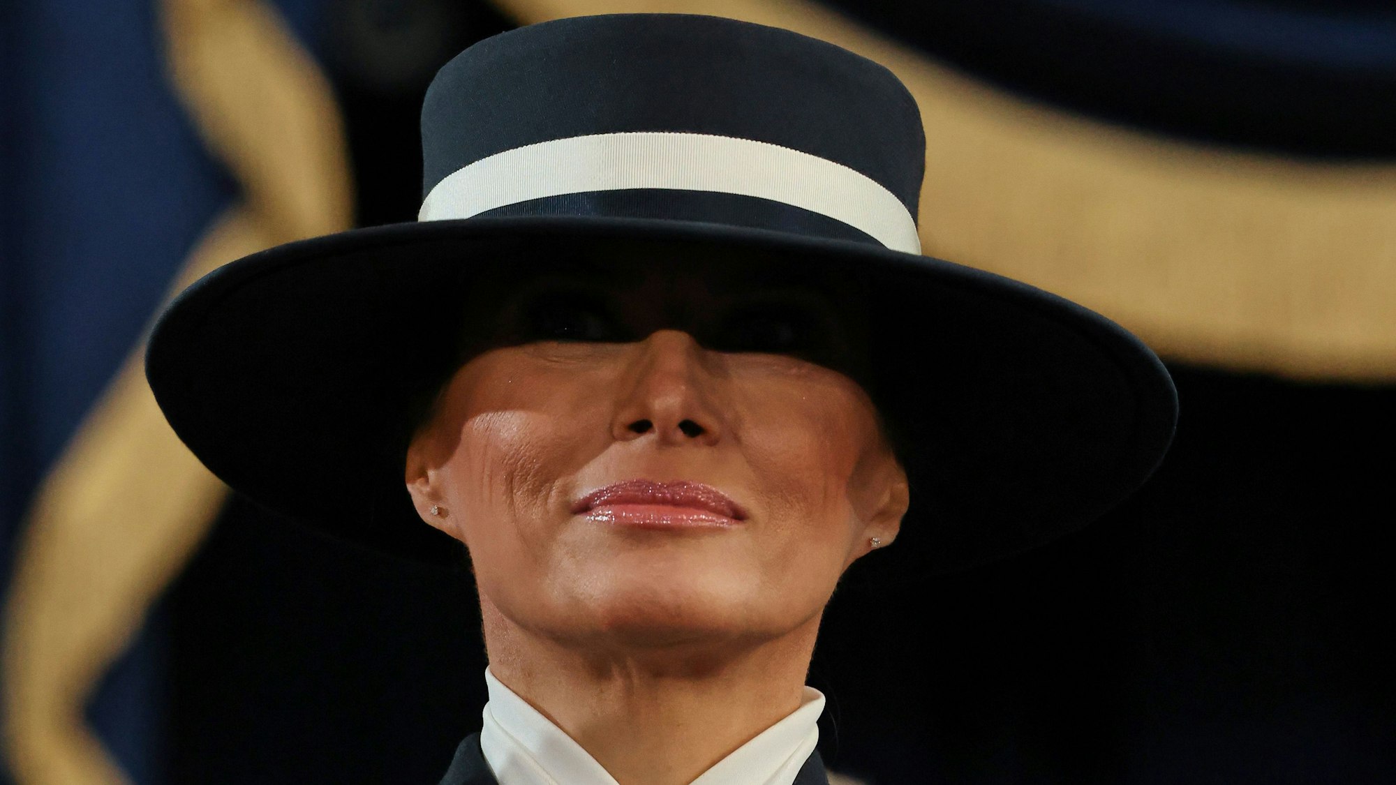 Melania Trump steht während der 60. Amtseinführung des Präsidenten in der Rotunde des US-Kapitols in Washington.