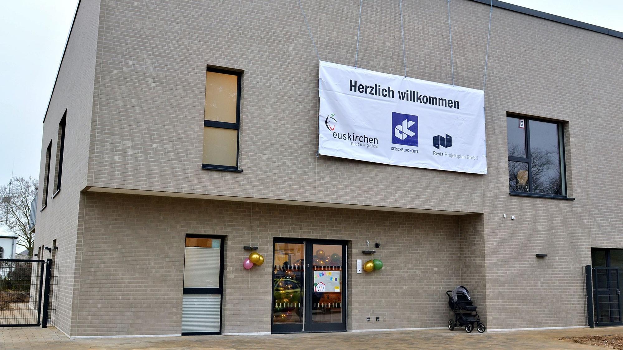 Das zweigeschossige Kita-Gebäude.