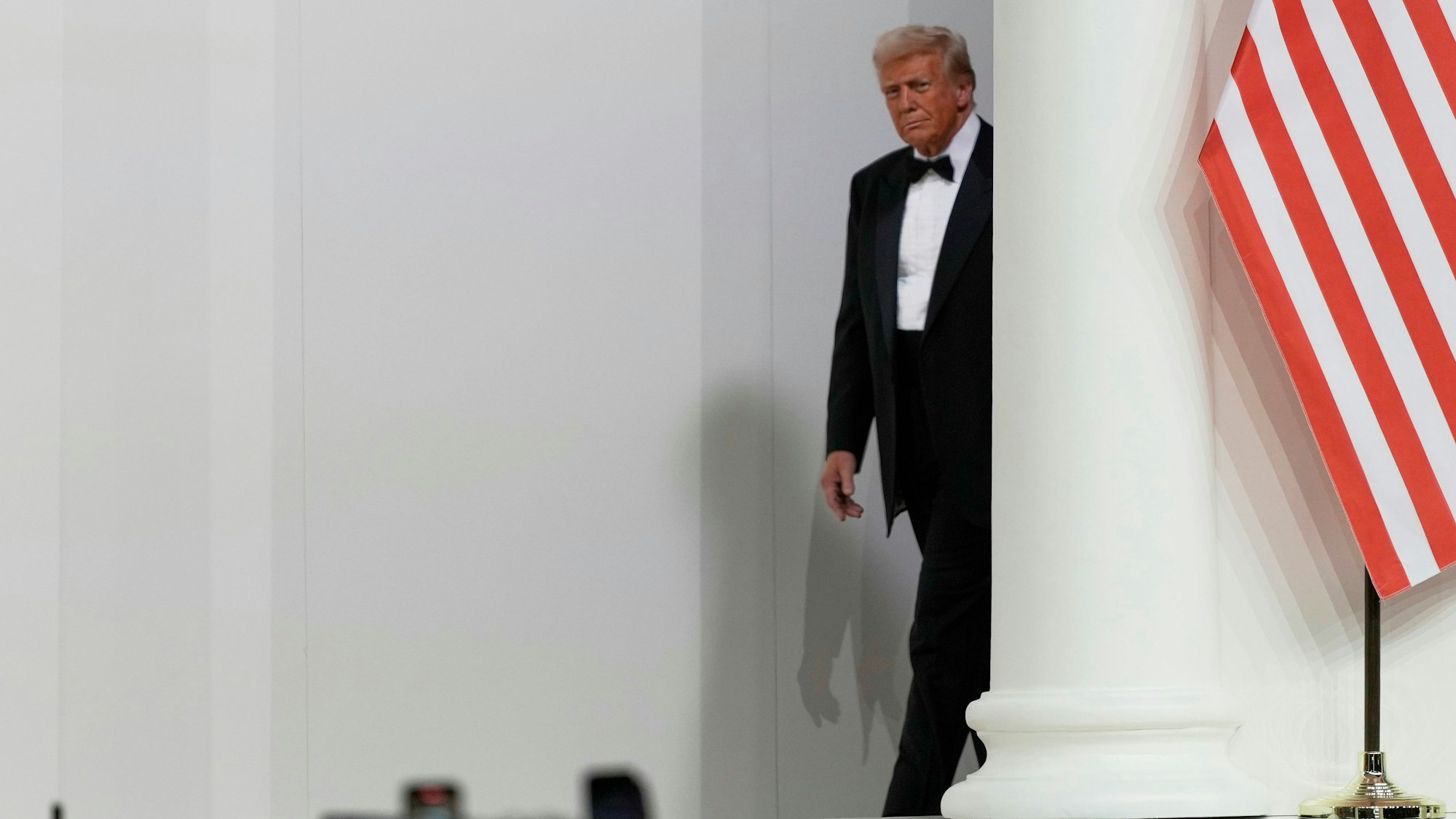 US-Präsident Donald Trump kommt zum Commander in Chief Ball, der Teil der Amtseinführung des Präsidenten ist.