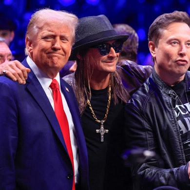 Der neue alte US-Präsident Donald Trump mit seinen guten Kumpels Kid Rock und Elon Musk