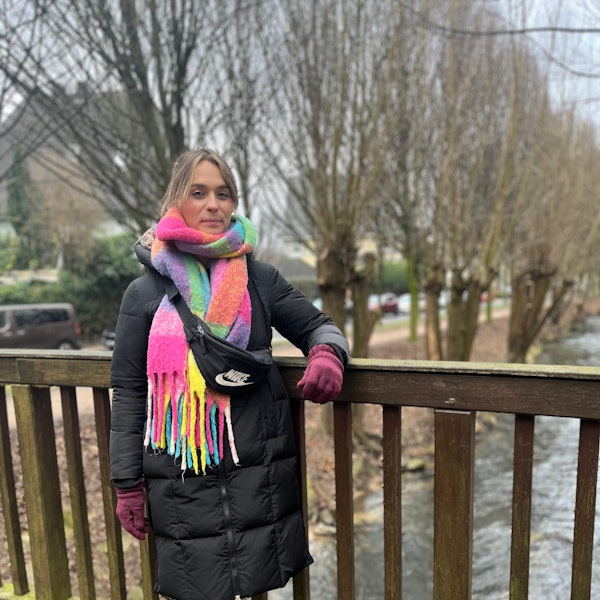 Nyke Slawik an der Wiembachallee in Opladen.