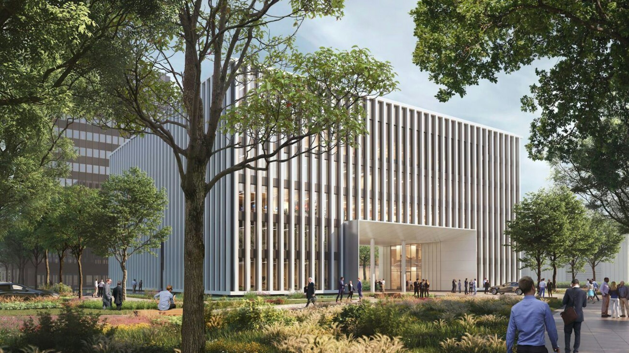 Animationen des neuen Headquarters der Messe Düsseldorf