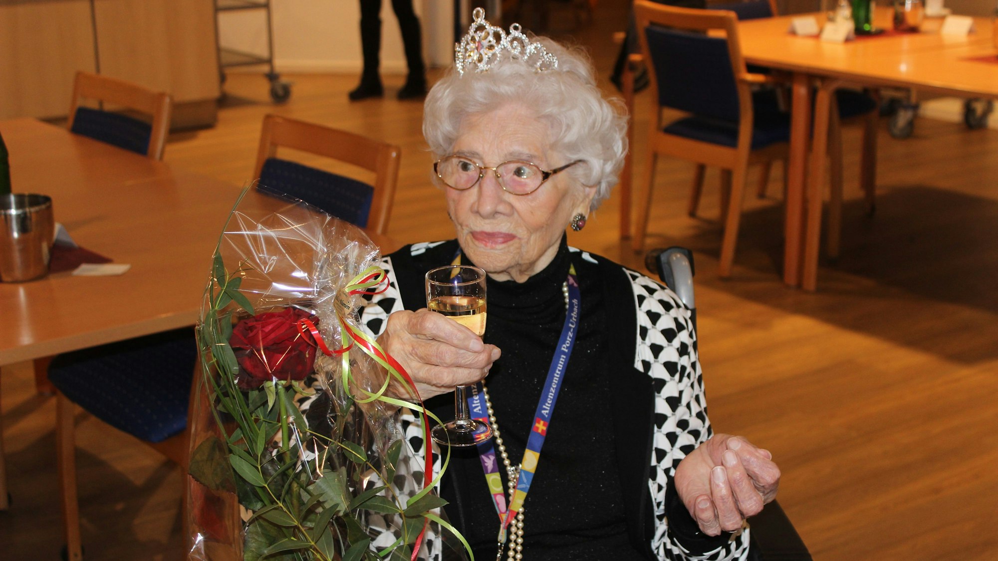 Elisabeth Rothkegel an ihrem 100. Geburtstag.