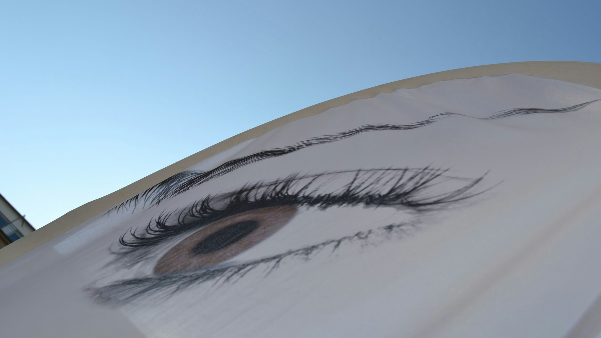 großes braunes Auge