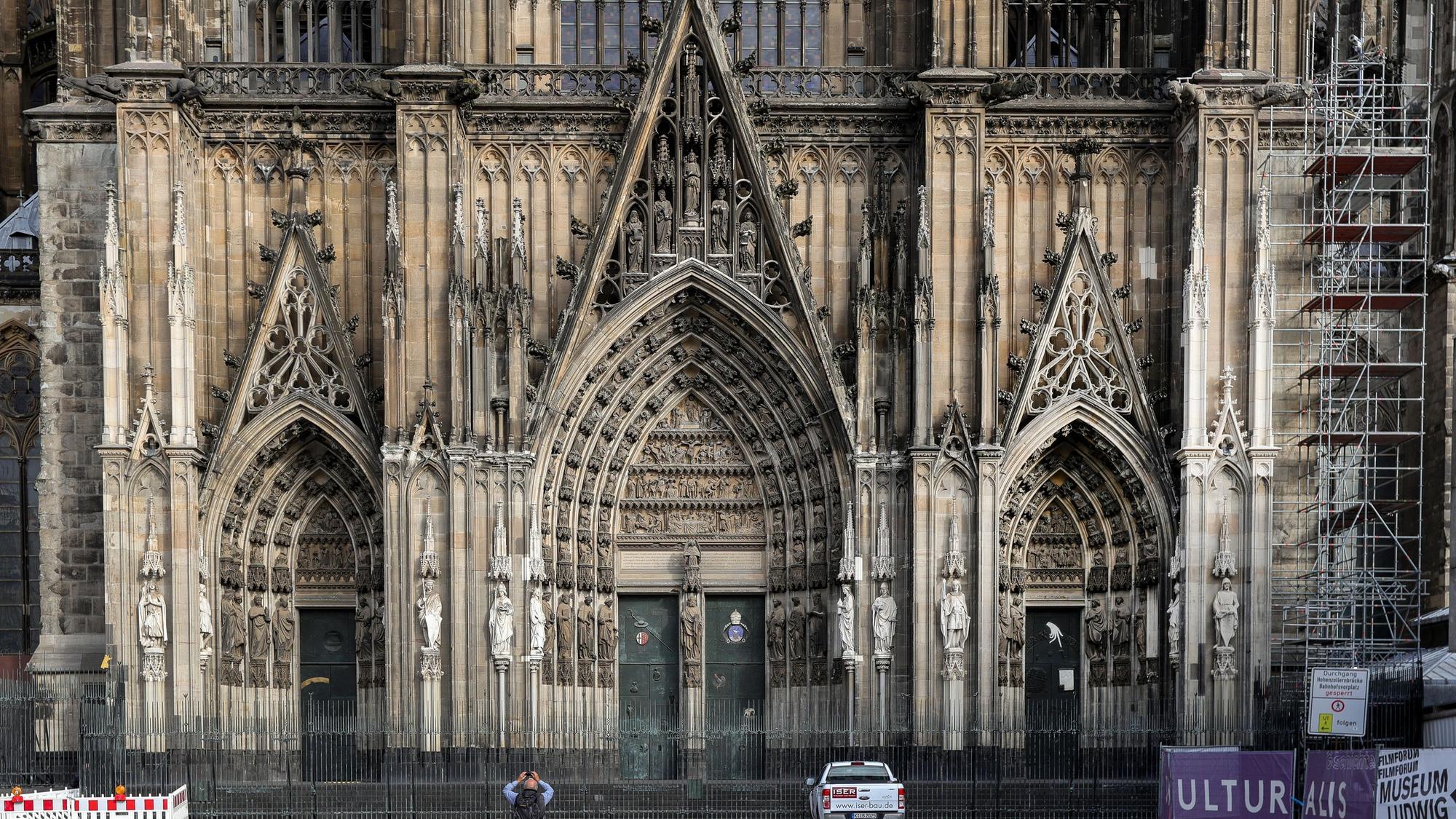 18.10.2023, Köln: Die Südquerhausfassade des Kölner Doms.
Foto: Michael Bause