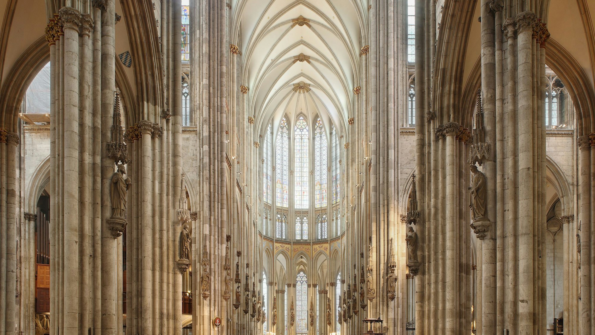 Köln, Dom, Innenraum, Ansicht nach Osten, Gesamtansicht