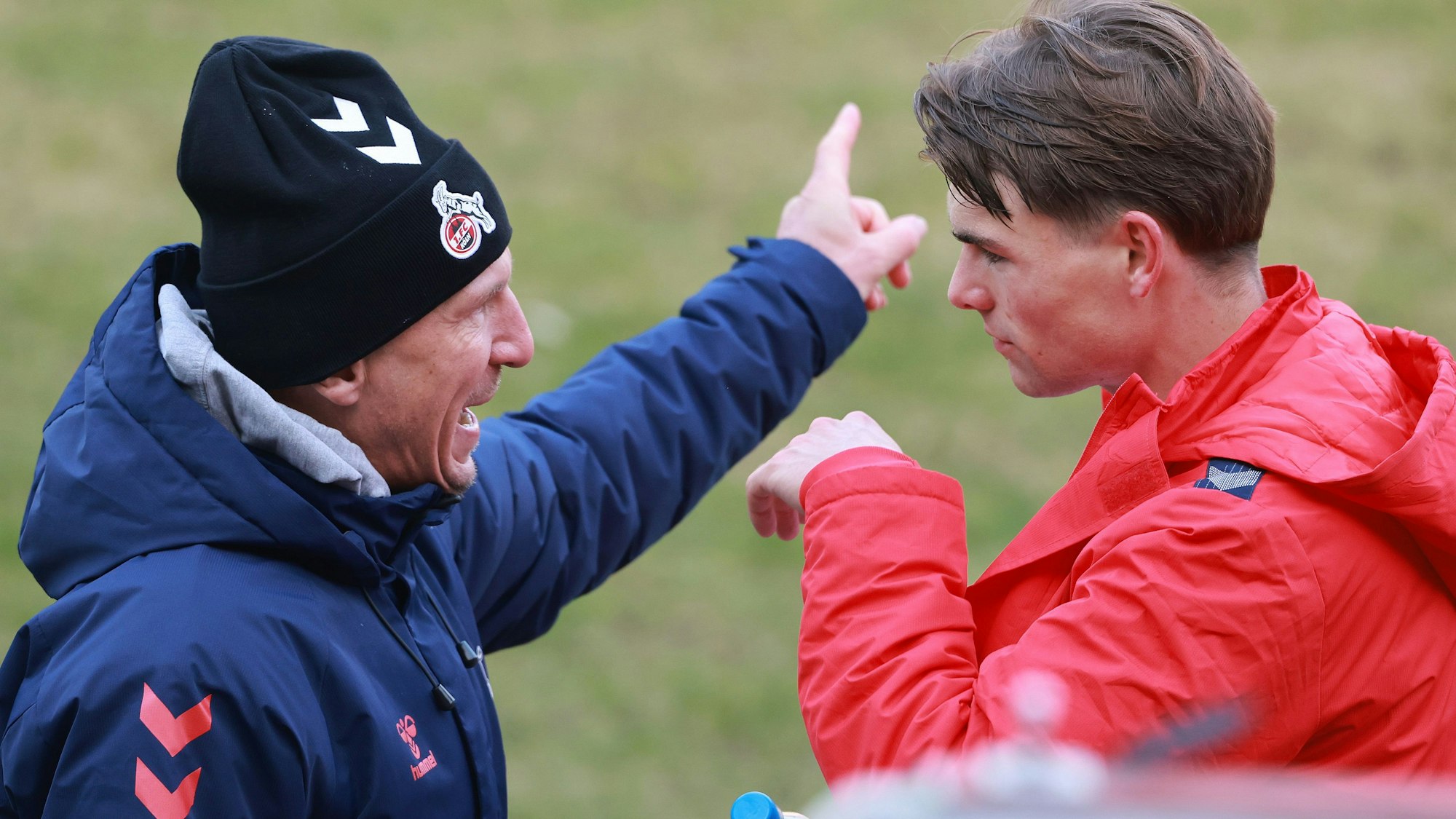 Trainer Gerhard Struber ist angetan von den Trainingsleistungen seines Neuzugangs Joel Schmied.