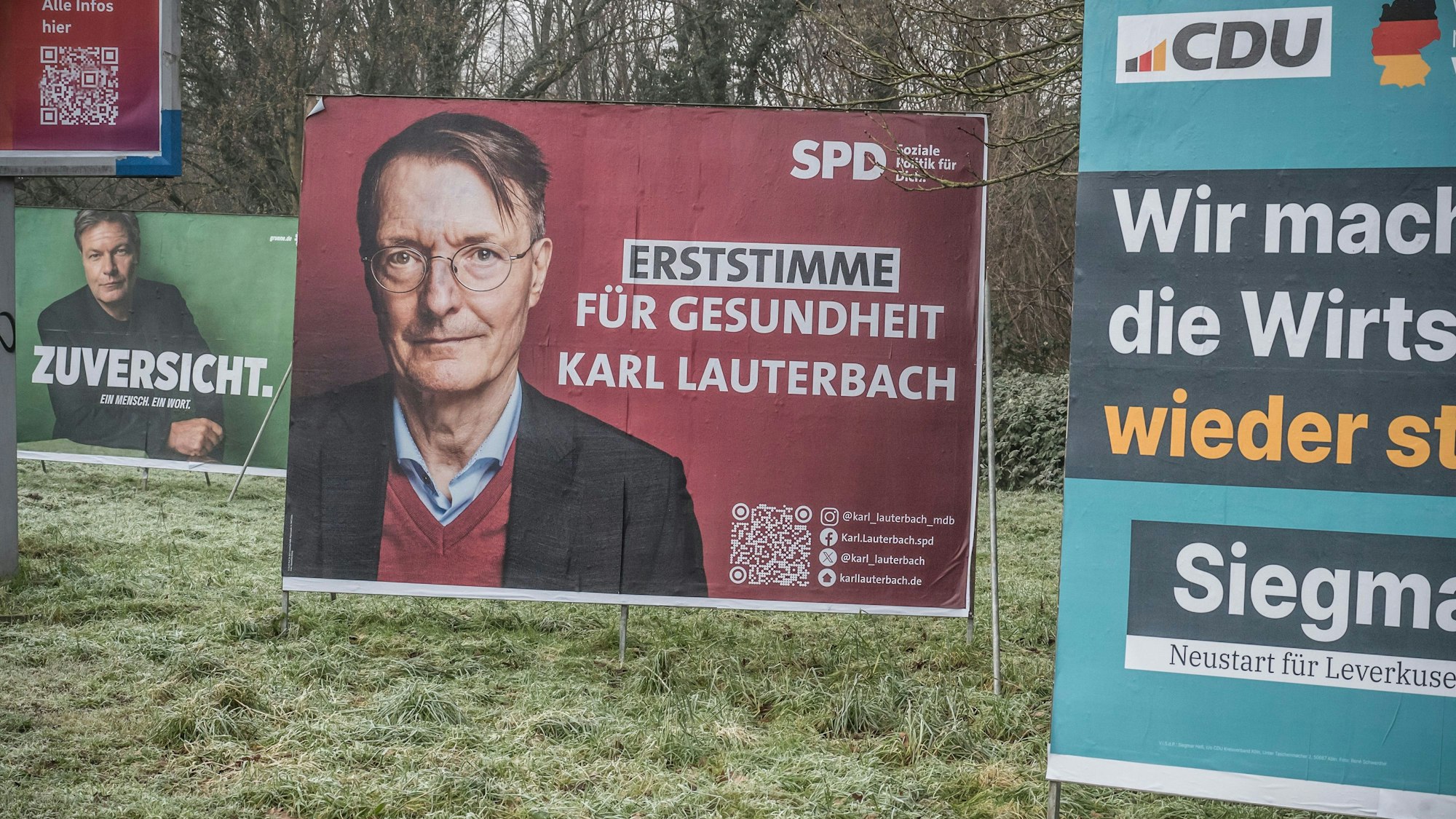 Großplakate in Opladen CDU, FDP, SPD Angriffe Foto: Ralf Krieger