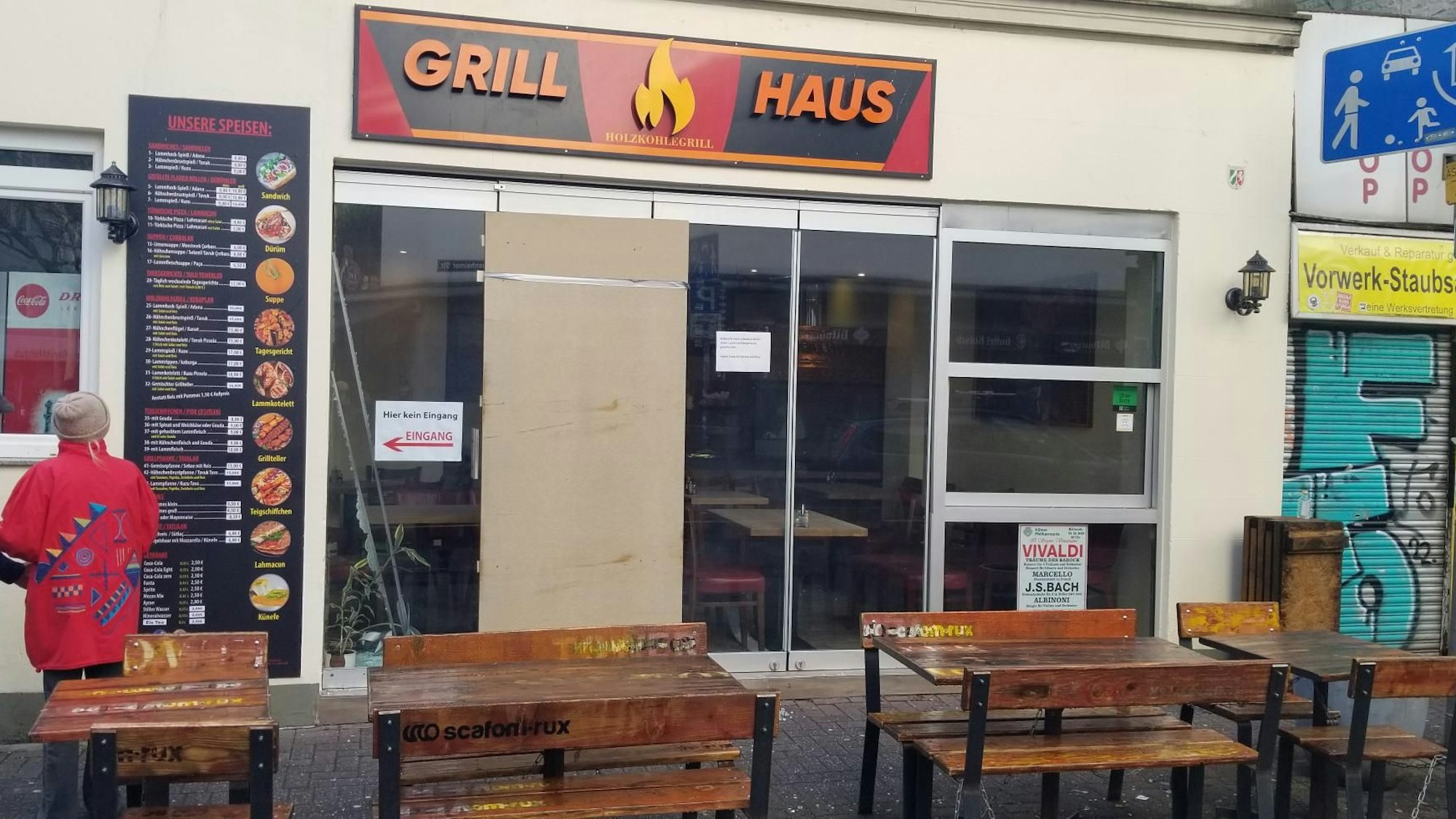 Foto vom „Grill Haus“ in Köln, wo sich am 26. Januar 2025 eine Explosion ereignet hat.