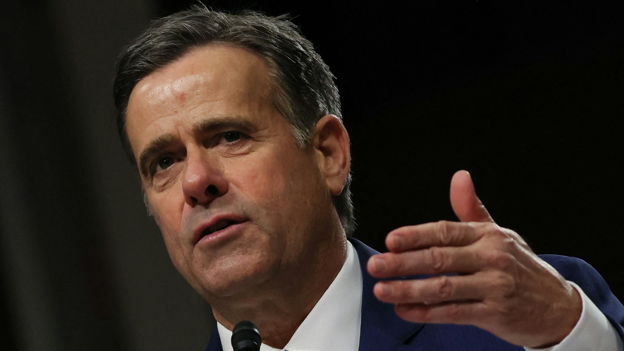 (FILES) Former US Director of National Intelligence John Ratcliffe testifies before a Senate Intelligence Committee hearing on his nomination to be CIA director, on Capitol Hill in Washington, DC, on January 15, 2025. Central Intelligence Agency has shifted its official stance on the origin of Covid-19, saying on January 25, 2025, that the virus was "more likely" leaked from a Chinese lab than transmitted by animals. The new assessment came after John Ratcliffe was confirmed Thursday as the CIA director under the second White House administration of Donald Trump. (Photo by Jemal COUNTESS / AFP)