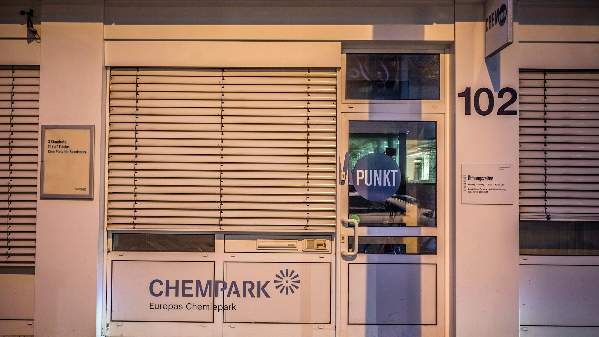 Der Chempunkt an der Friedrich-Ebert-Straße in Wiesdorf