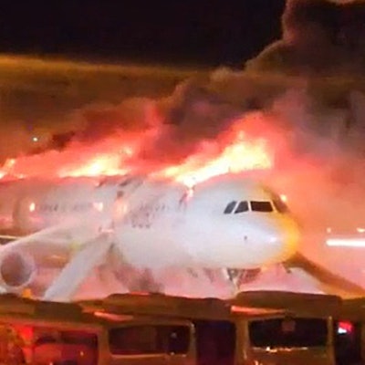 Am Dienstag (28. Januar) ist in Busan ein Airbus A321-200 in Brand geraten.