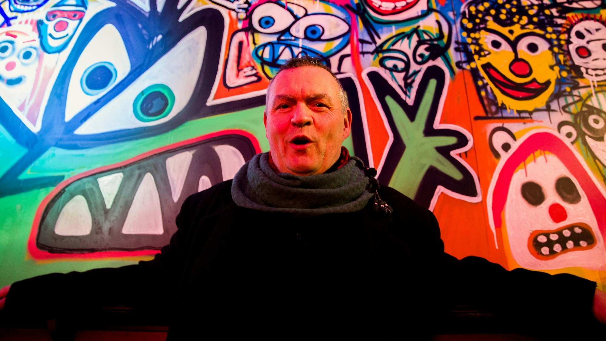 Vernissage des Künstlers Marcus Krips in der Kult-Kneipe Backes in der Südstadt.