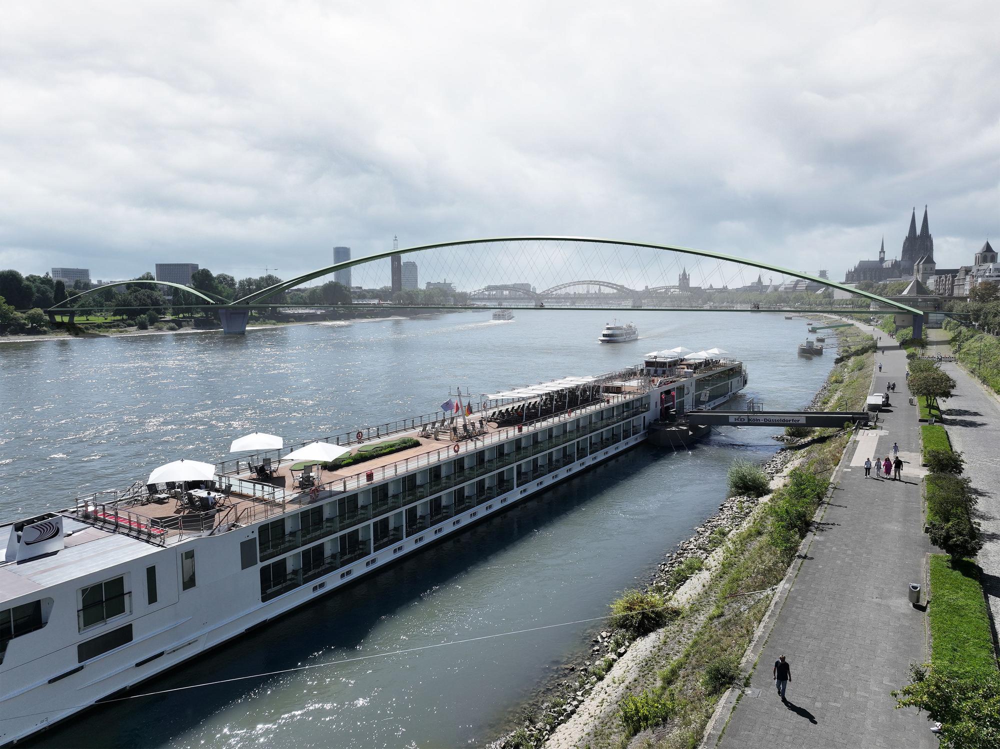 Die geplante Brücke zwischen Bastei und Rheinpark soll 80 Millionen Euro kosten.