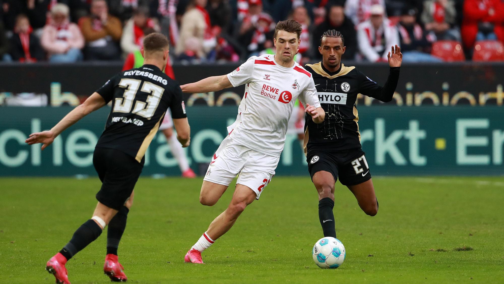 Joel Schmied erlebte ein nicht einfaches, aber letztlich erfolgreiches Debüt mit dem 1. FC Köln.