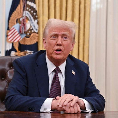 Donald Trump im Weißen Haus am 23. Januar 2025