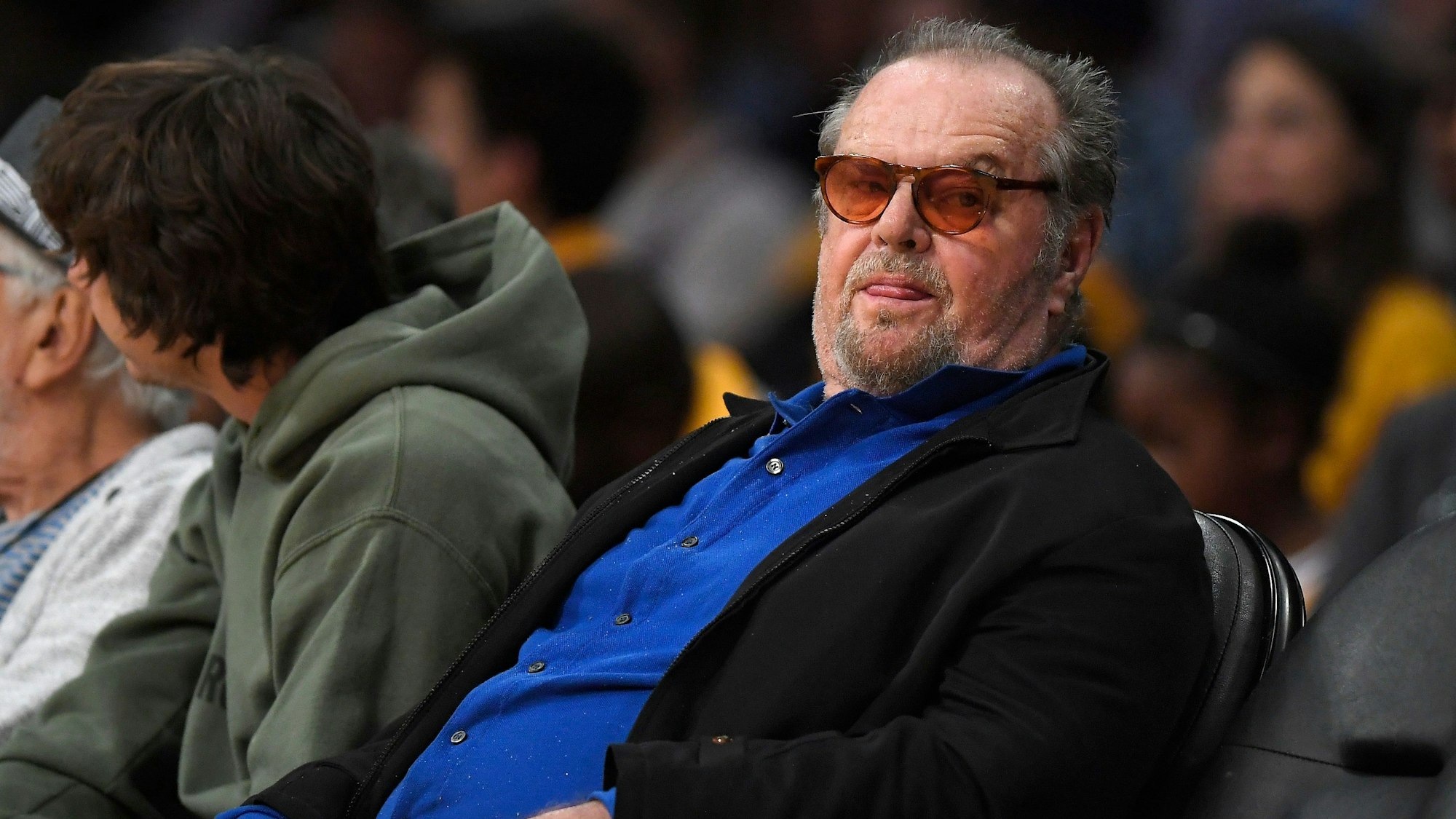 Jack Nicholson: Seltener Auftritt im Oktober 2017 bei einem NBA-Basketballspiel zwischen den Los Angeles Lakers und den Los Angeles Clippers.