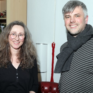 Tim Westerholt und Andrea Kremser von der Caritas