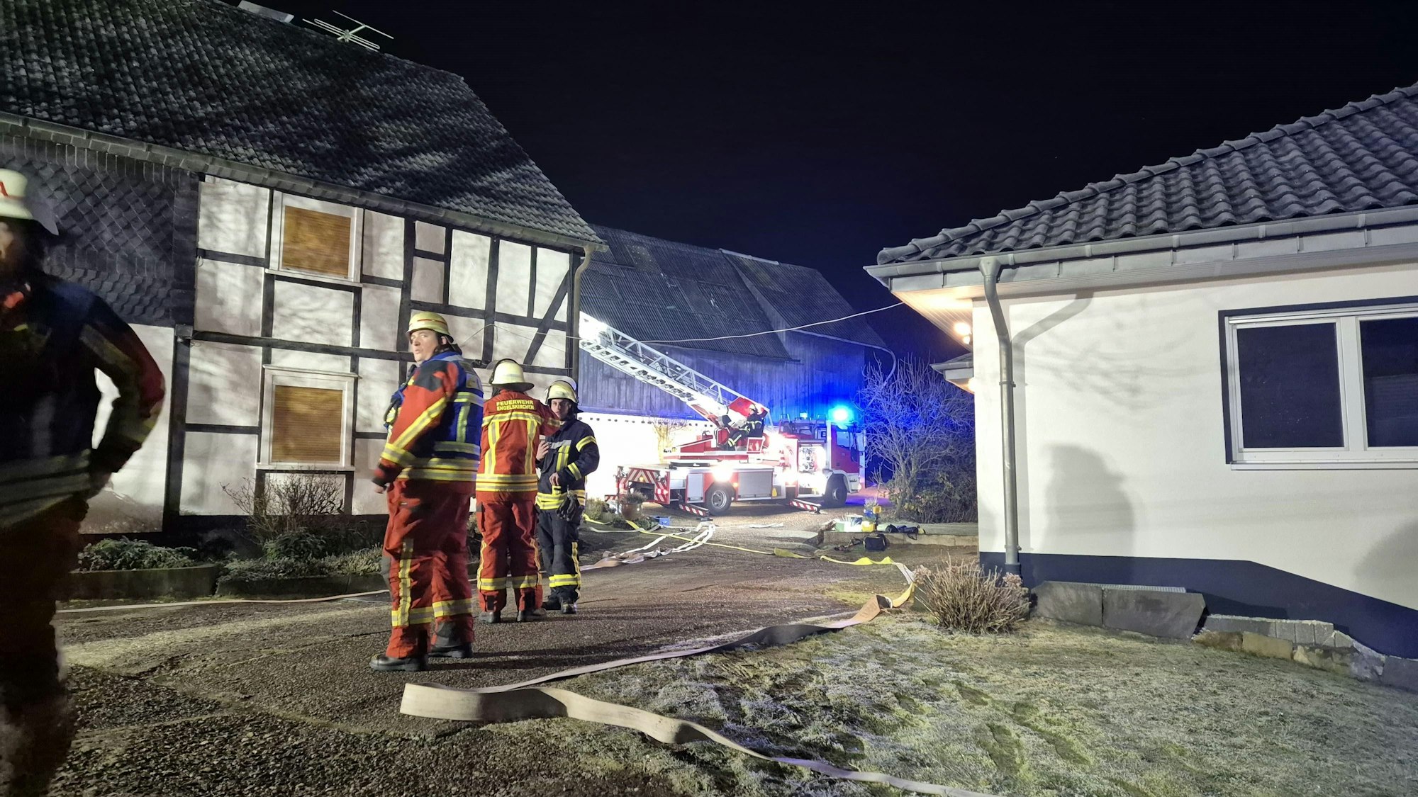 Feuerwehreinsatz in Engelskirchen-Hahn.