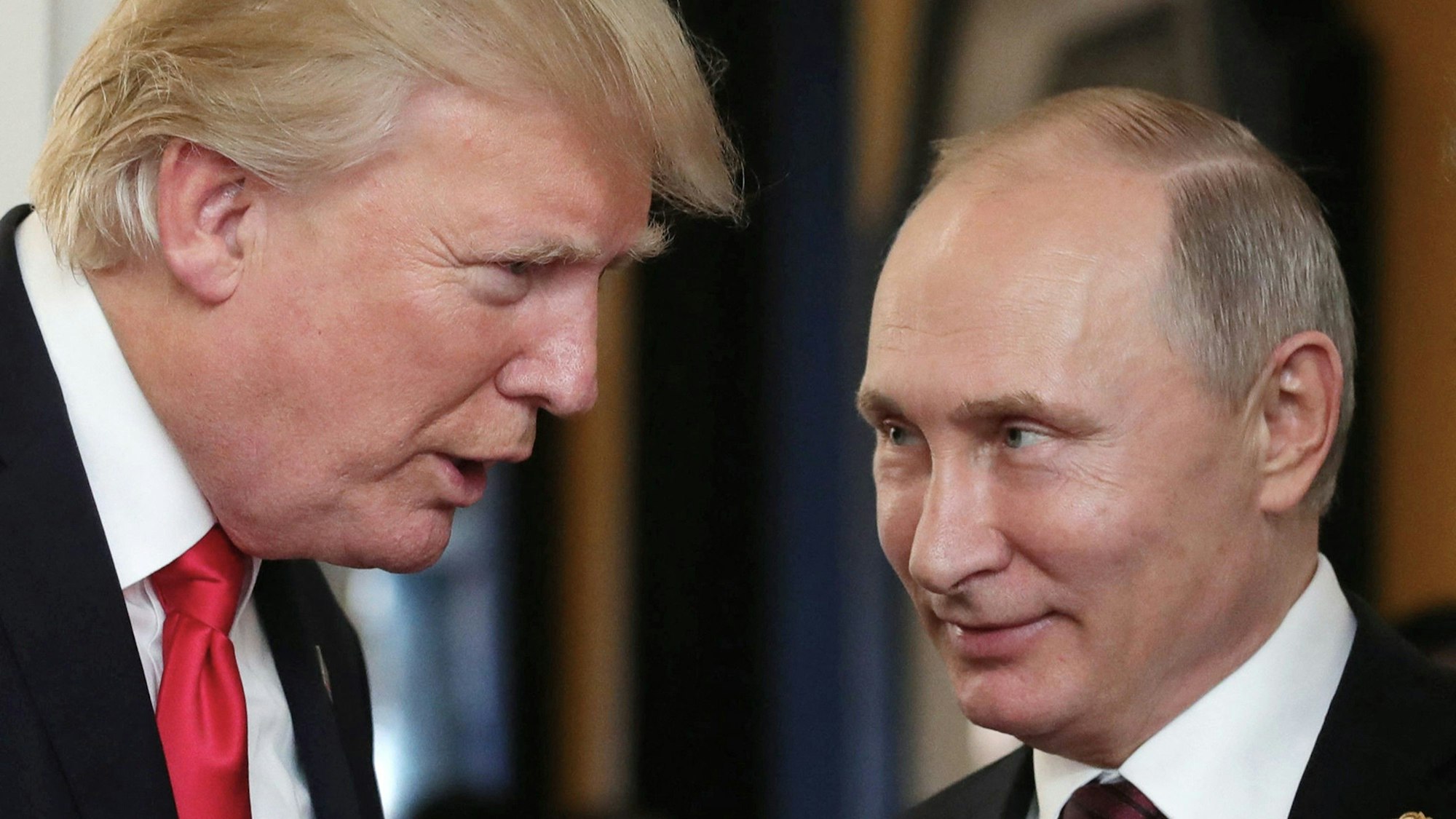 US-Präsident Donald Trump im Gespräch mit Kremlchef Wladimir Putin im Jahr 2017. (Archivbild)
