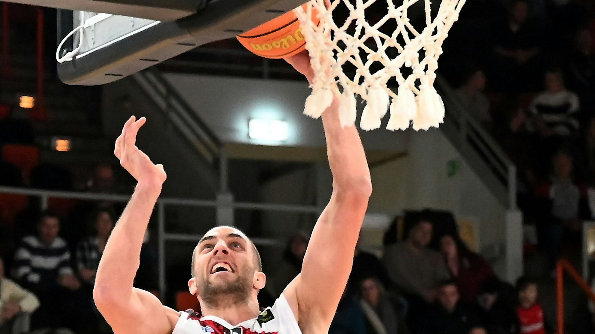01.12.2024, Basketball-Bayer Giants - Rostock
Dennis  Heinzmann (Bayer)
Foto: Uli Herhaus