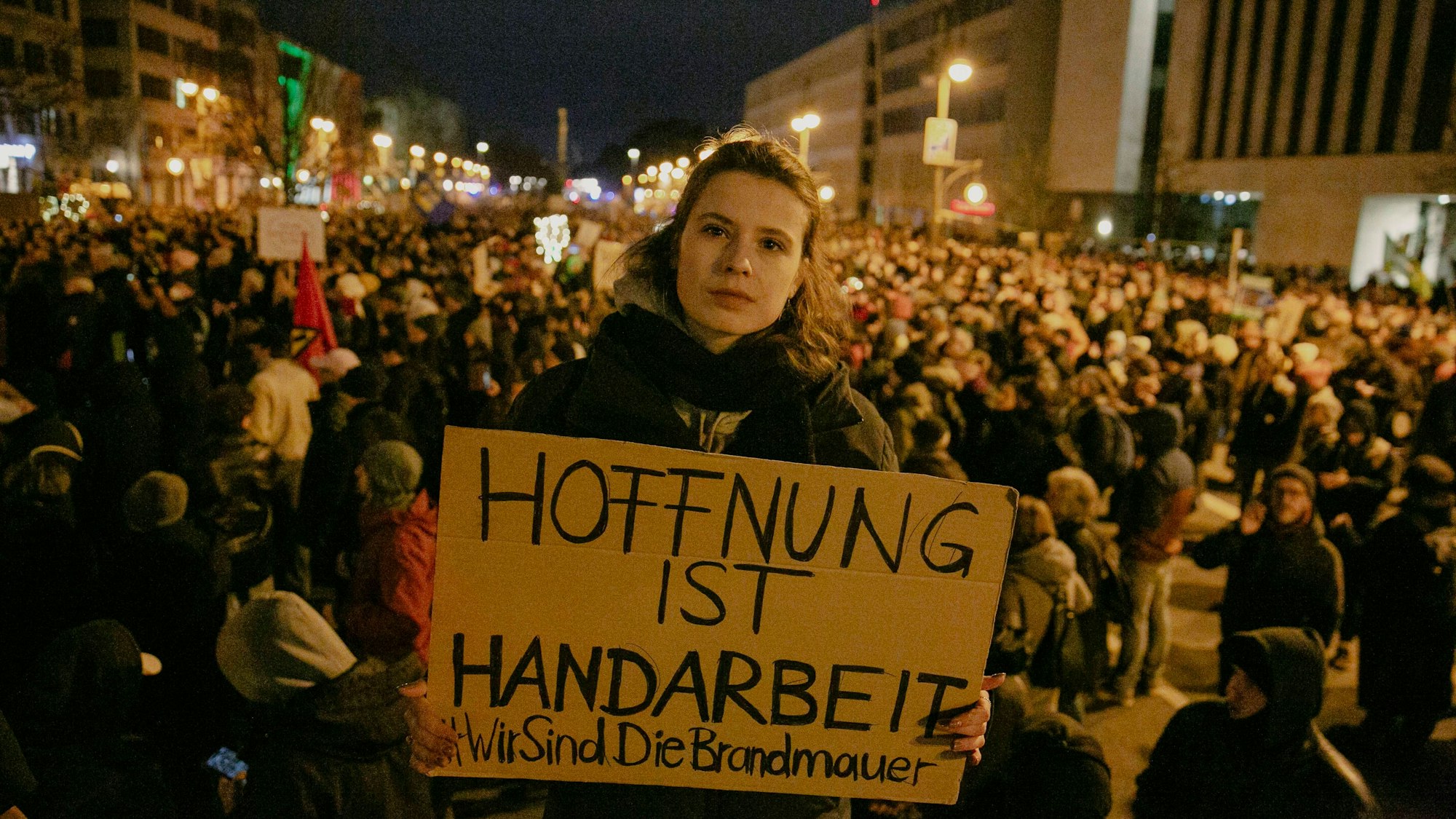 Luisa Neubauer am 2. Februar 2025 bei einer Demonstration in Berlin.