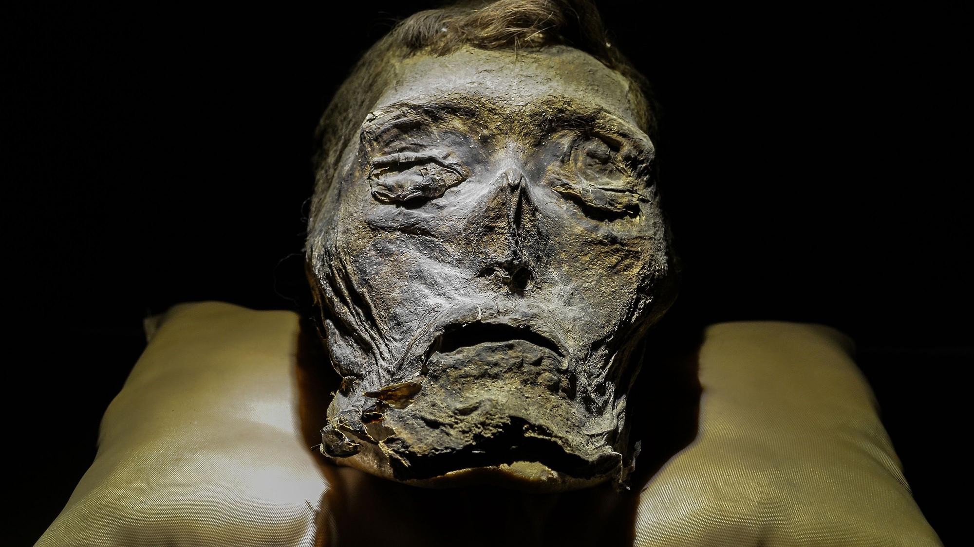 Eine der Mumien von Guanajuato in Mexiko, die 1833 aufgrund einer Choleraepidemie begraben wurden.