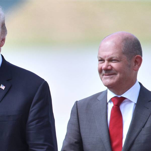 Donald Trump beim Besuch des G20-Gipfels in Hamburg im Jahr 2017. Olaf Scholz war damals noch Erster Bürgermeister der Hansestadt. (Archivbild)