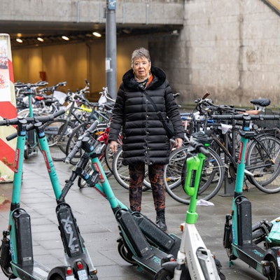 30.01.2025, Köln: Barbara Schock-Werner möchte, dass die Fahrräder in der Tiefgarage abgestellt werden. Illustrationen zur Serie „Auf den Punkt“ mit Barbara Schock-Werner zu den Planungen rund um die Trankgasse und die Tiefgarage. Foto: Uwe Weiser
