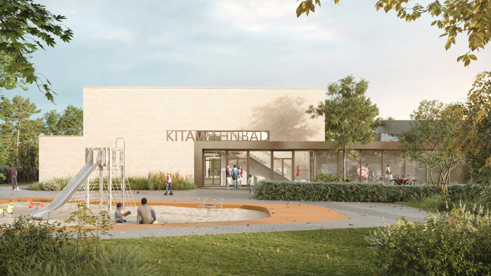 Ab 2027 sollen sich Kleinkinder in der Schwimm-Kita ans Wasser gewöhnen und schwimmen lernen.