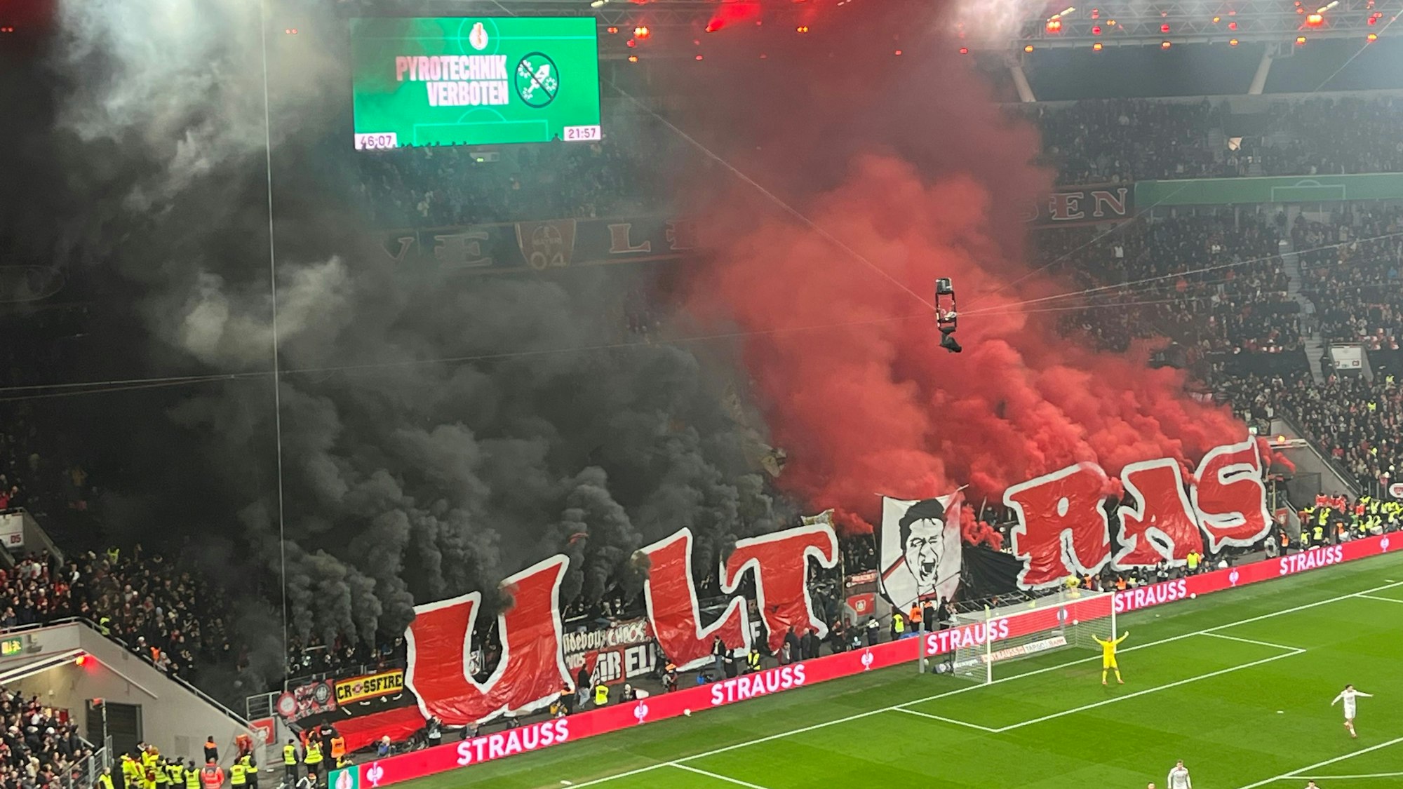 Pyrotechnik in der Bayarena