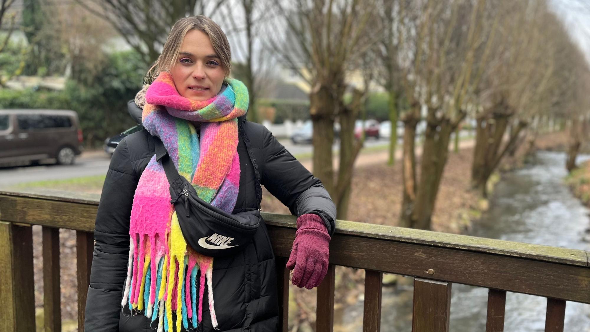 Nyke Slawik, Grünen-Direktkandidatin, in Opladen.