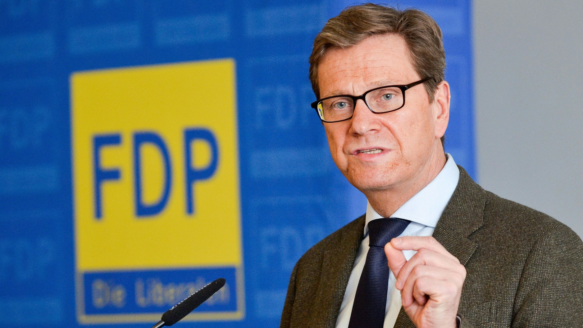 Zu sehen ist der verstorbene Bundesaußenminister Guido Westerwelle.