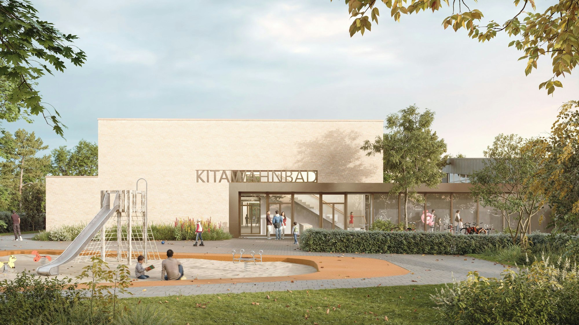 Visualisierung der Schwimm-Kita in Wahn.