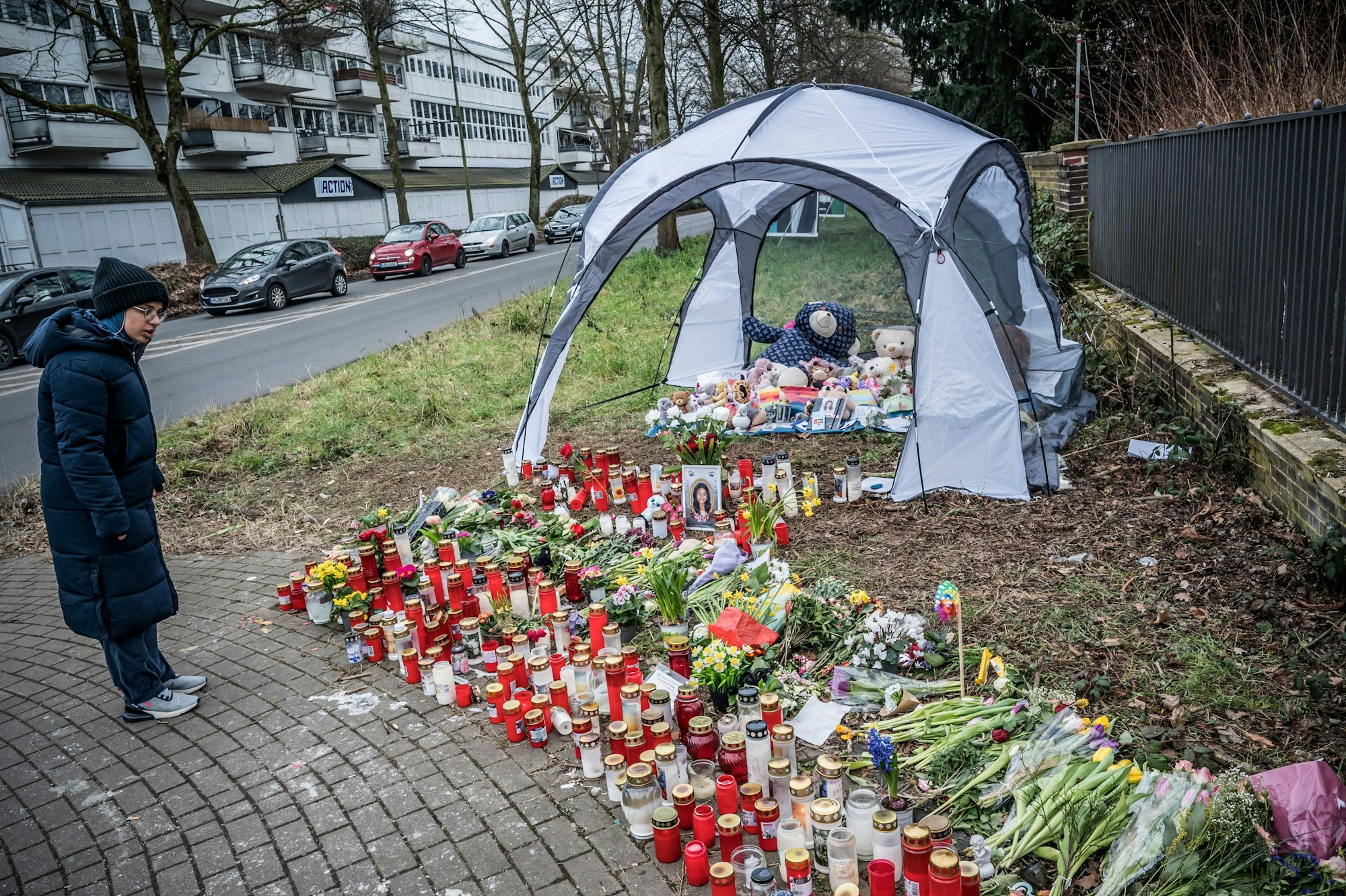 Der Unfall geschah auf dem Zebrastreifen an der Ausfahrt vom Kreisel Berliner Platz auf die Bonner Straße. Foto: Ralf Krieger