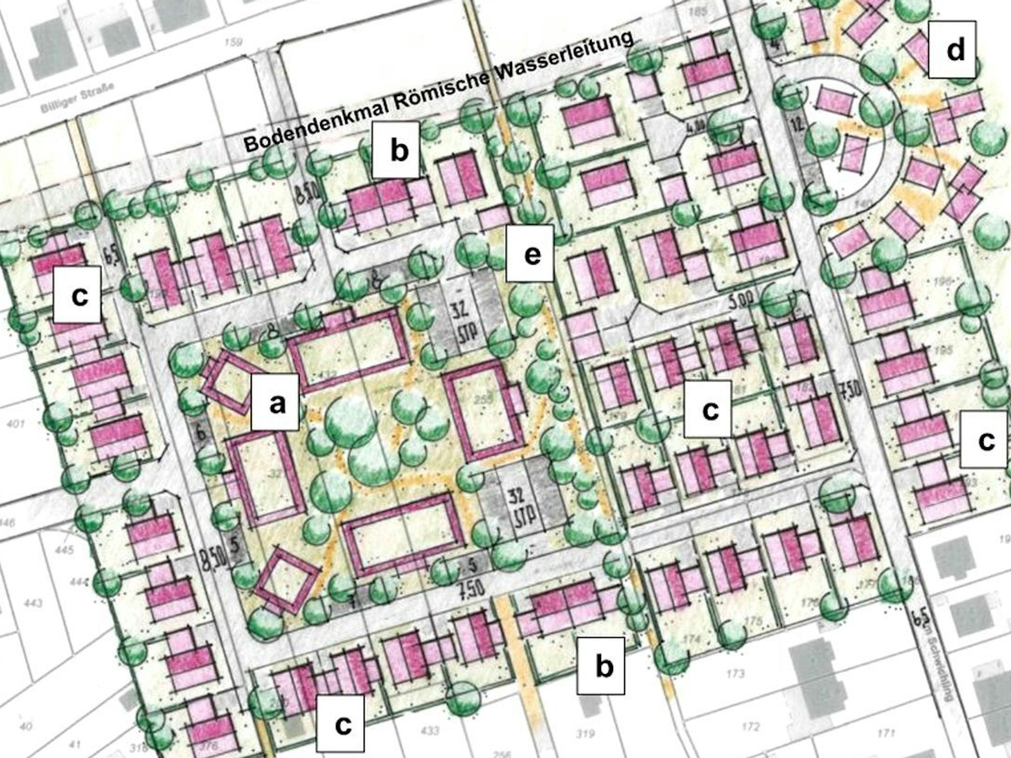 Ein Lageplan zeigt die mögliche Bebauung des Baugebiets Schwichling in Antweiler.