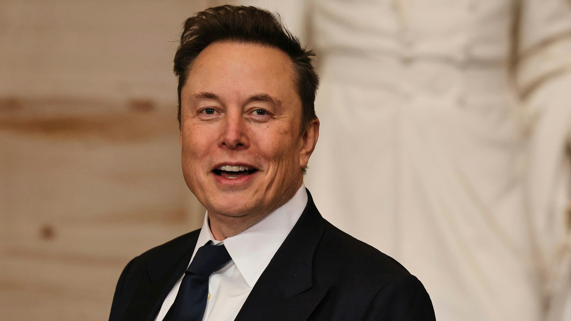 Elon Musk kommt zur Amtseinführung des Präsidenten in der Rotunde des US-Kapitols in Washington an.