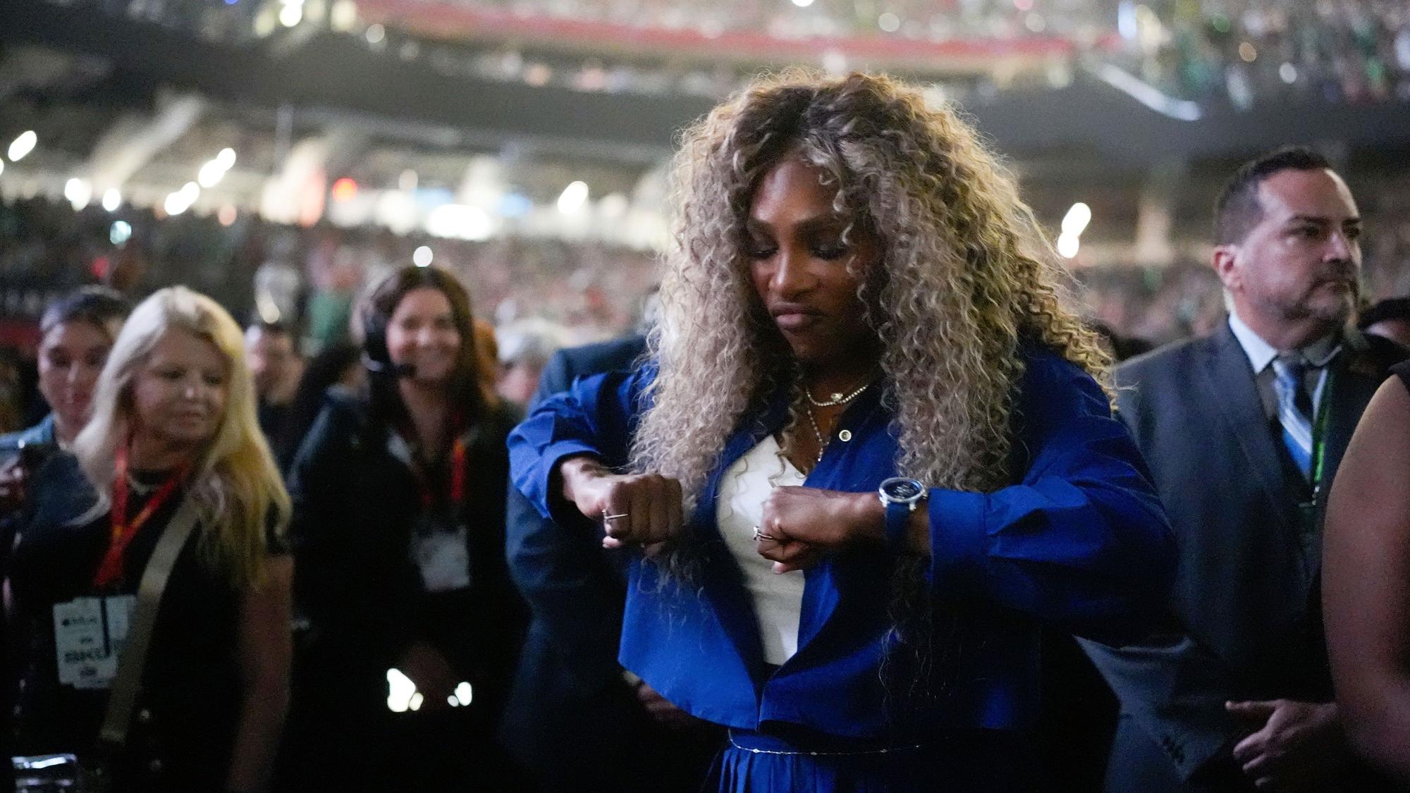 Serena Williams war der Überraschungsgast in der Halbzeitshow des Super Bowls.