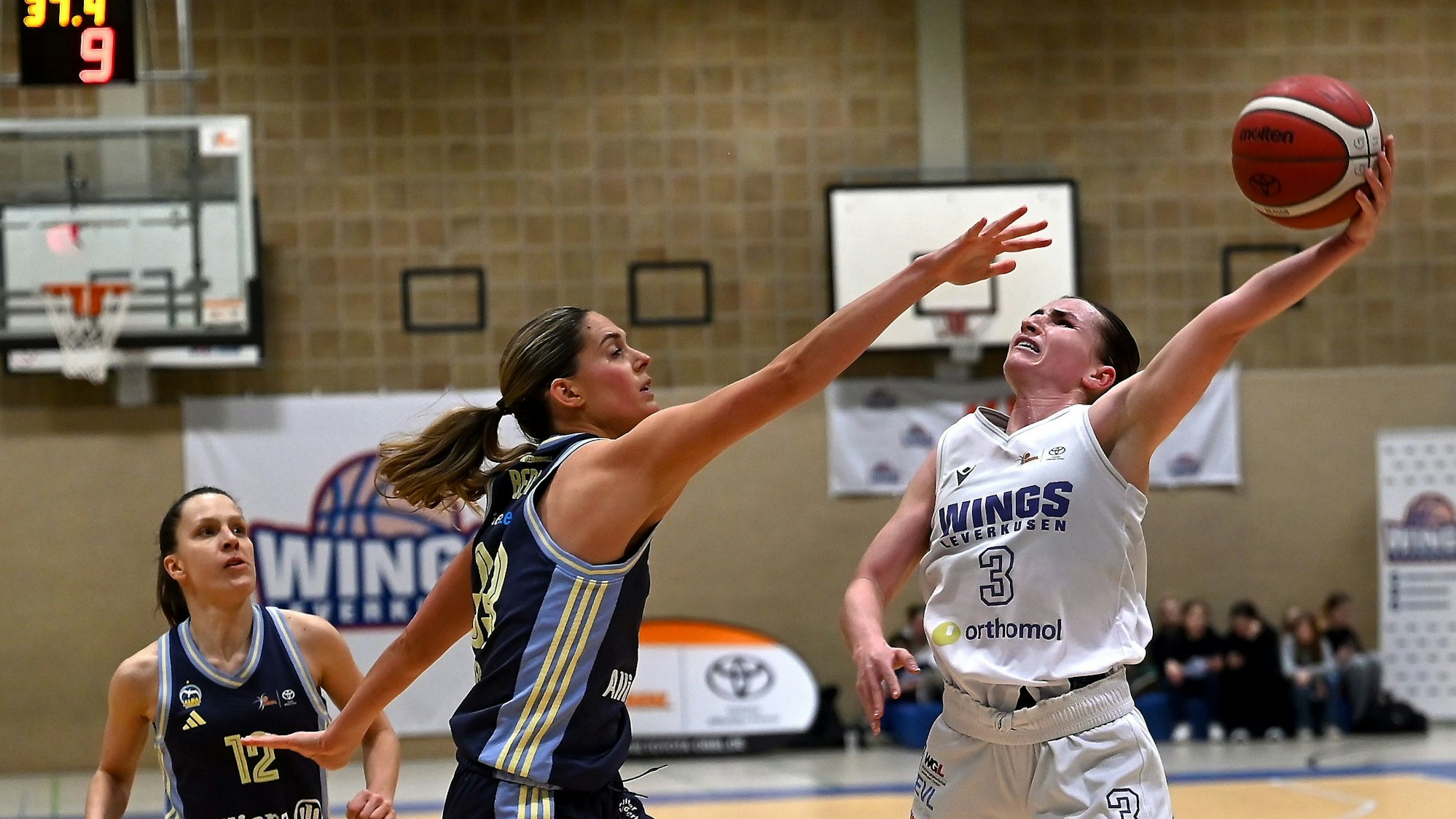 01.02.2025, Basketball-Wings Leverkusen-Alba Berlin
rechts: Nicole Scales (Wings)
Foto: Uli Herhaus