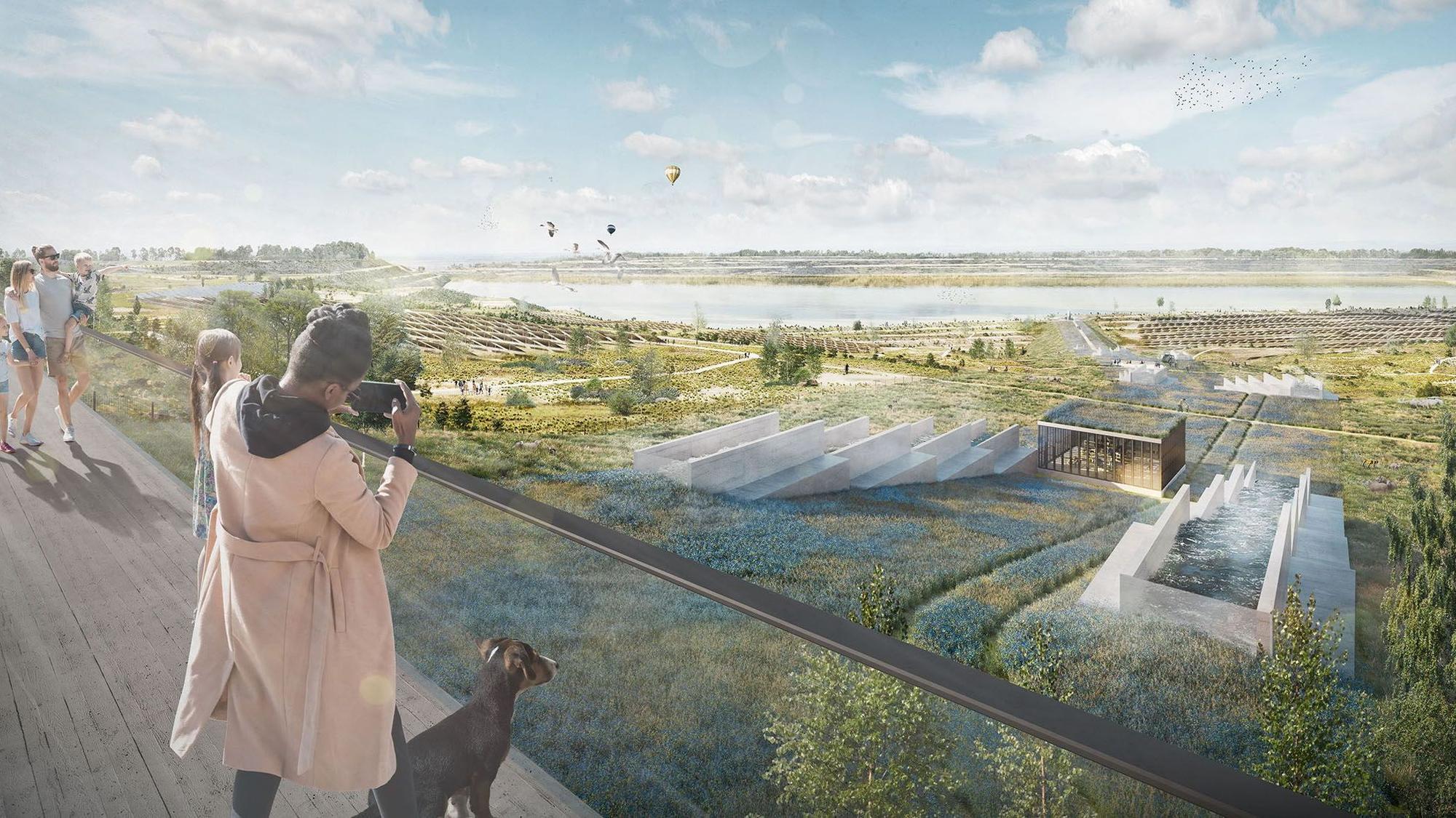 Mit dem Siegerentwurf für den Einlauf des Rheinwassers in den Tagebau soll die Seebefüllung erlebbar gestaltet werden.