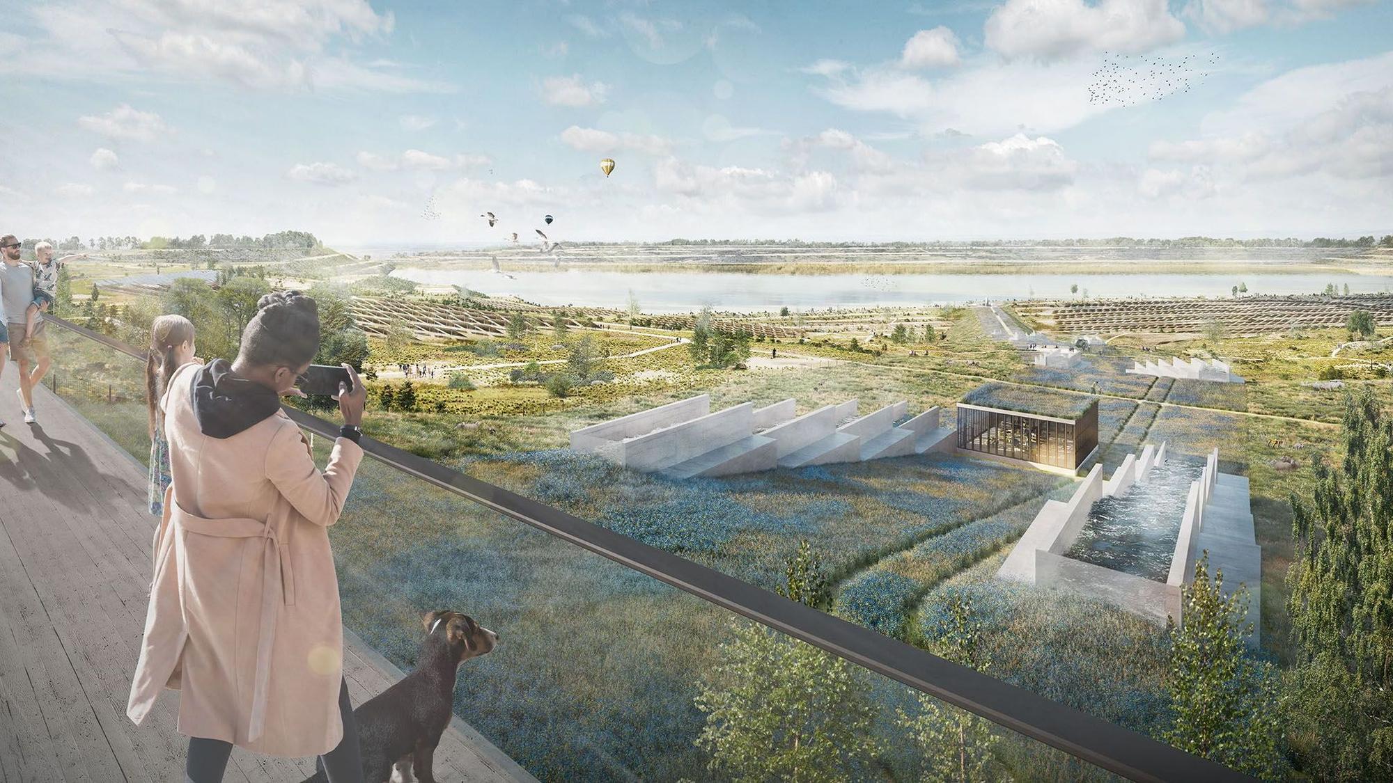 Mit dem Siegerentwurf für den Einlauf des Rheinwassers in den Tagebau soll die Seebefüllung erlebbar gestaltet werden.