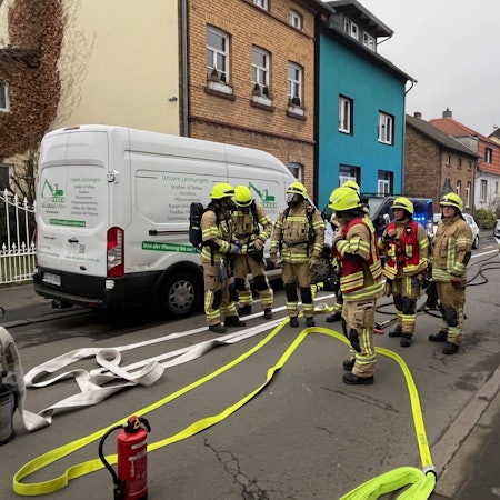 Bei Arbeiten am Hausanschluss des Glasfasernetzes im Siegburger Stadtteil Brückberg traf ein Bagger eine Gasleitung.