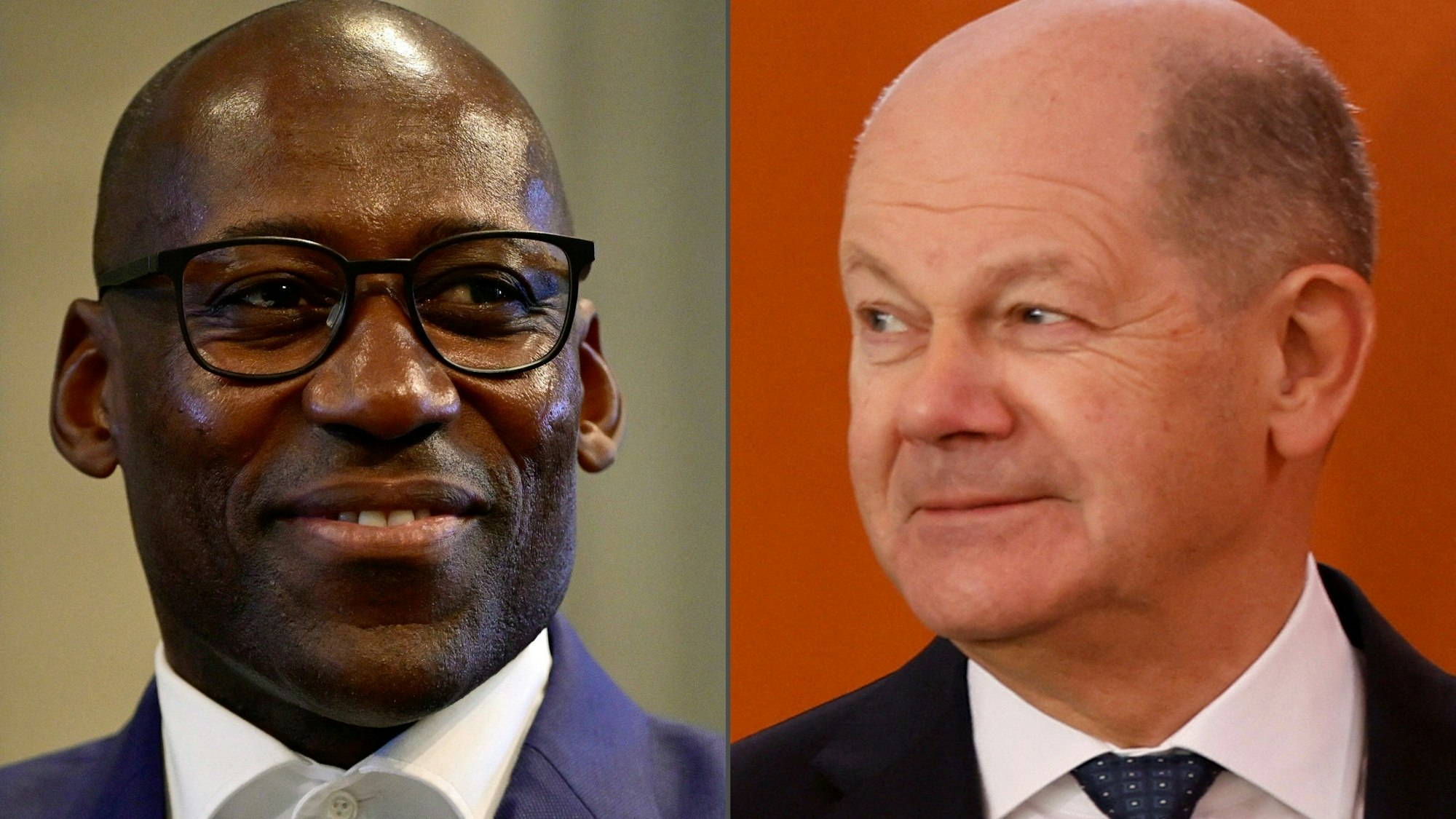 Berlins Kultursenator Joe Chialo und Bundeskanzler Olaf Scholz