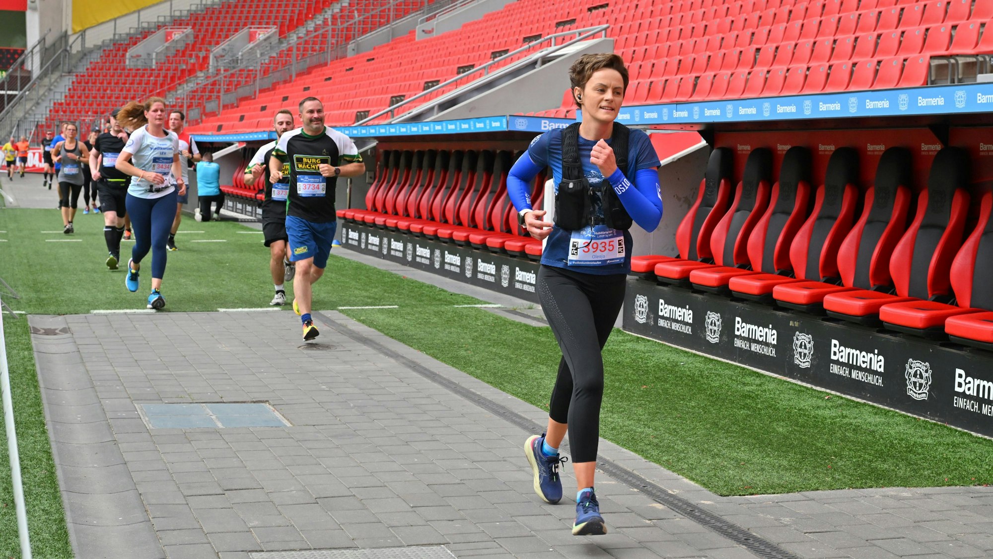Olesja Scherrer beim EVL-Halbmarathon in Leverkusen