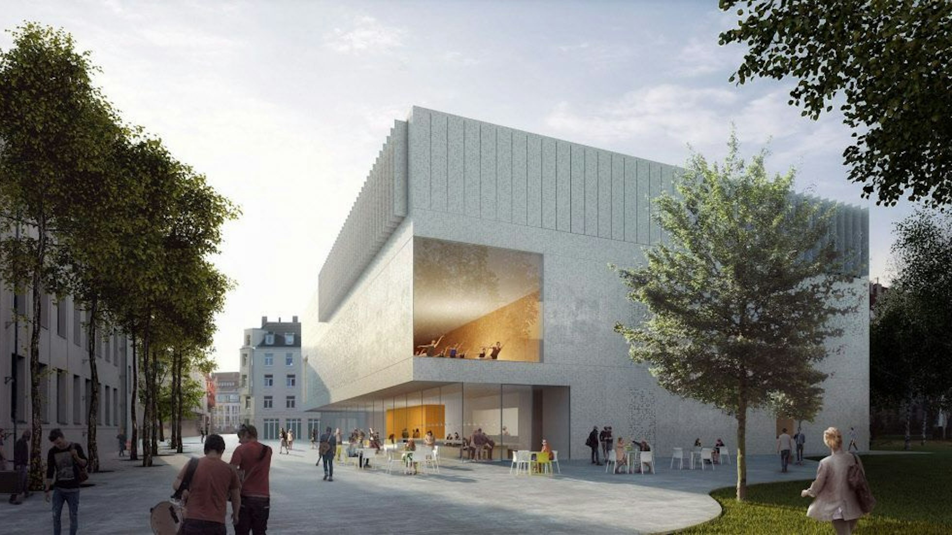 Visualisierung Anbau Kölner Musikschule HPP Architekten